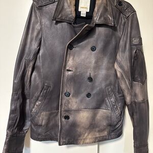 Diesel Men's Distressed leather Coat